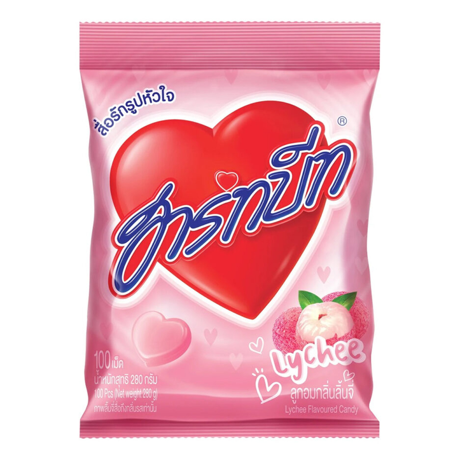 ฮาร์ทบีท ลูกอมรูปหัวใจ รสลิ้นจี่
